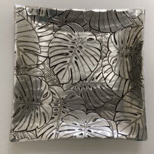 Vintage Wendell August Embossed Metal Trinket Tray